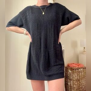 Vintage Southern Lady Navy Sweater dress/oversized sweater